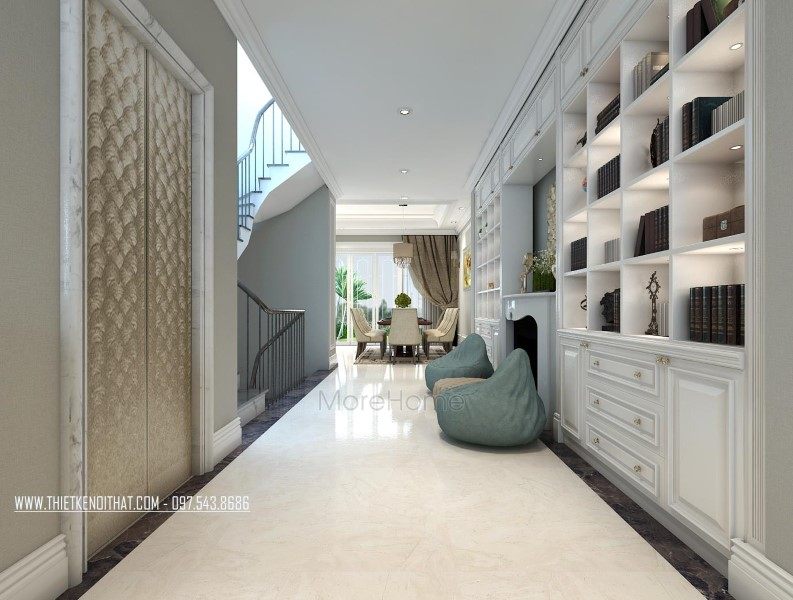 Mẫu tủ kệ đẹp ở nhà liên kề tại khu đô thị Văn Quán